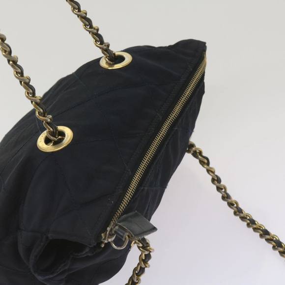 PRADA Quilted Chain Shoulder Bag Nylon Navy Auth ar11409 - Picture 6 of 16